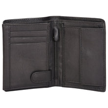 Load image into Gallery viewer, Sassora Genuine Leather Black RFID Protected Large Notecase