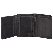 Load image into Gallery viewer, Sassora Genuine Leather Black RFID Protected Large Notecase