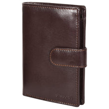 Load image into Gallery viewer, Sassora Genuine Leather Dark Brown RFID Protected Large Notecase