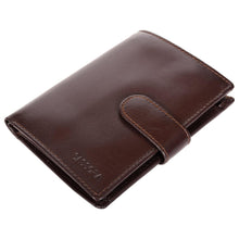 Load image into Gallery viewer, Sassora Genuine Leather Dark Brown RFID Protected Large Notecase