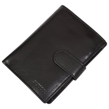 Load image into Gallery viewer, Sassora Genuine Leather Black RFID Large Notecase (12 Card Slots)