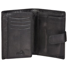 Load image into Gallery viewer, Sassora Genuine Leather Black RFID Large Notecase (12 Card Slots)