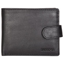 Load image into Gallery viewer, Sassora Genuine Leather Medium RFID Snap button Closure Wallet