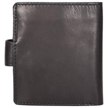 Load image into Gallery viewer, Sassora Genuine Leather Black RFID Protected Snap Closure Notecase