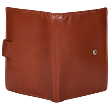 Load image into Gallery viewer, Sassora Genuine Leather Brown RFID Button Closure Men's Large Notecase
