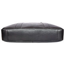 Load image into Gallery viewer, Sassora Genuine Leather Black Large Laptop Messenger Bag