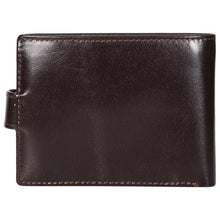 Load image into Gallery viewer, Sassora Genuine Leather Dark Brown RFID Flap Closure Two Fold Wallet
