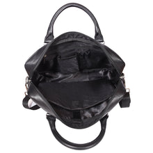 Load image into Gallery viewer, Sassora Genuine Leather Black Large Laptop Messenger Bag
