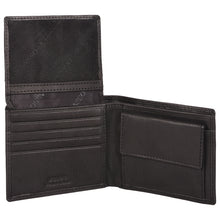 Load image into Gallery viewer, Sassora Genuine Leather Medium Black RFID Protected Gents Wallet