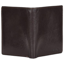 Load image into Gallery viewer, Sassora Genuine Leather Dark Brown RFID Protected Large Notecase