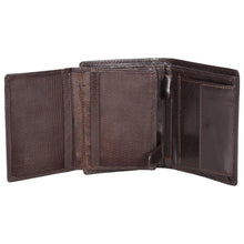 Load image into Gallery viewer, Sassora Genuine Leather Dark Brown RFID Protected Large Notecase