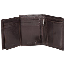 Load image into Gallery viewer, Sassora Genuine Leather Dark Brown RFID Protected Large Notecase