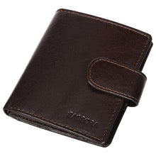 Load image into Gallery viewer, Sassora Genuine Leather Dark Brown RFID Protected Small Notecase