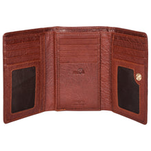 Load image into Gallery viewer, Sassora Genuine Leather Medium Brown RFID Women Wallet