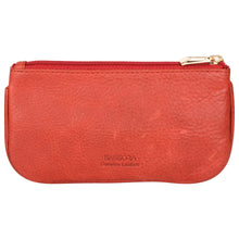 Load image into Gallery viewer, Sassora Genuine Leather Small Red Unisex Keycase pouch
