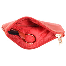 Load image into Gallery viewer, Sassora Genuine Leather Small Red Unisex Keycase pouch
