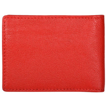 Load image into Gallery viewer, Sassora Genuine Leather Unisex Red RFID Business Card Holder
