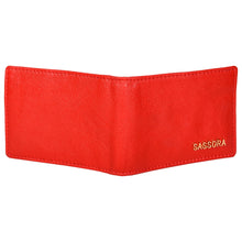 Load image into Gallery viewer, Sassora Genuine Leather Unisex Red RFID Business Card Holder