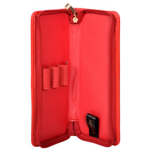 Load image into Gallery viewer, Sassora Genuine Leather Red Unisex Pen &amp; Pencil Case
