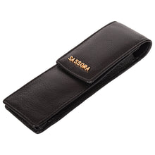 Load image into Gallery viewer, Sassora 100% Genuine Leather Black Pen Holder Case