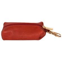 Load image into Gallery viewer, Sassora Genuine Premium Leather Small Unisex Red Key Case