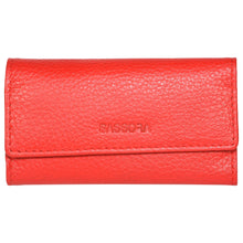 Load image into Gallery viewer, Sassora Genuine Leather Small Red Unisex Key Case