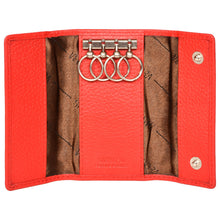 Load image into Gallery viewer, Sassora Genuine Leather Small Red Unisex Key Case