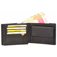 Load image into Gallery viewer, Sassora Genuine Leather Large Black RFID Men's Bi-fold Wallet