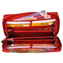 Load image into Gallery viewer, Sassora Genuine Premium Leather Women Red RFID Protected Purse