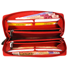 Load image into Gallery viewer, Sassora Genuine Leather Women's Red RFID Everyday Use Purse