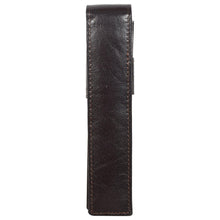 Load image into Gallery viewer, Sassora Genuine Leather Dark Brown Pen Holder Case (Set of 1)
