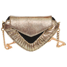 Load image into Gallery viewer, Sassora Genuine Leather Golden Color Small Party Sling Bag
