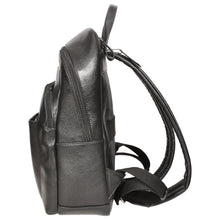 Load image into Gallery viewer, Sassora Genuine Leather Black Medium Laptop Backpack