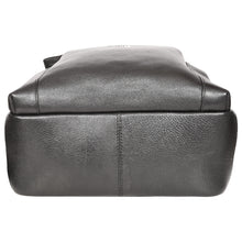 Load image into Gallery viewer, Sassora Genuine Leather Black Medium Laptop Backpack
