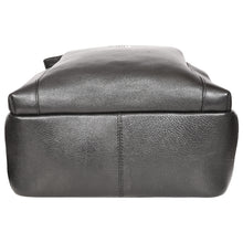 Load image into Gallery viewer, Sassora Genuine Leather Black Medium Laptop Backpack