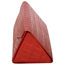 Load image into Gallery viewer, Sassora Genuine Leather Red Unisex Foldable Spectacle Case