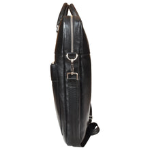 Load image into Gallery viewer, Sassora Genuine Leather Black Men's Large Messenger Bag – Sophisticated Utility for Professionals
