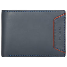 Load image into Gallery viewer, Sassora Genuine Leather Blue Large Men&#39;s RFID Wallet
