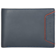 Load image into Gallery viewer, Sassora Genuine Leather Blue Large Men's RFID Wallet