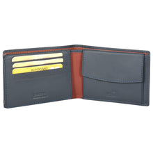 Load image into Gallery viewer, Sassora Genuine Leather Blue Large Men's RFID Wallet