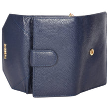 Load image into Gallery viewer, Sassora Premium Leather Navy Blue RFID Classy Ladies Wallet