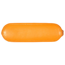 Load image into Gallery viewer, Sassora Genuine Leather Yellow Pen and Pencil Case
