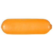 Load image into Gallery viewer, Sassora Genuine Leather Yellow Pen and Pencil Case