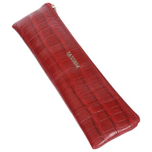 Load image into Gallery viewer, Sassora Genuine Leather Red Pencase Pouch For Boys and Girls