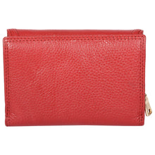 Load image into Gallery viewer, Sassora Premium Leather RFID Snap Closure Ladies Red Wallet