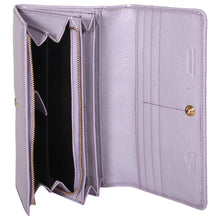 Load image into Gallery viewer, Sassora Genuine Leather RFID Large Lilac Women's Purse