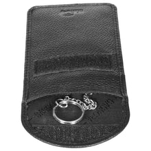 Load image into Gallery viewer, Sassora Genuine Leather Black Car Key Pouch for Men & Women