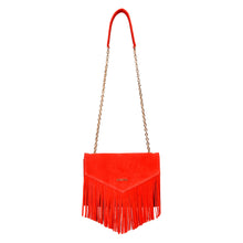 Load image into Gallery viewer, Sassora 100% Genuine Leather Suede Fringe Girl's Sling Bag