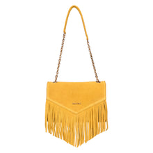 Load image into Gallery viewer, Sassora 100% Genuine Leather Suede Fringe Girl's Sling Bag