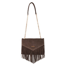 Load image into Gallery viewer, Sassora 100% Genuine Leather Suede Fringe Girl's Sling Bag